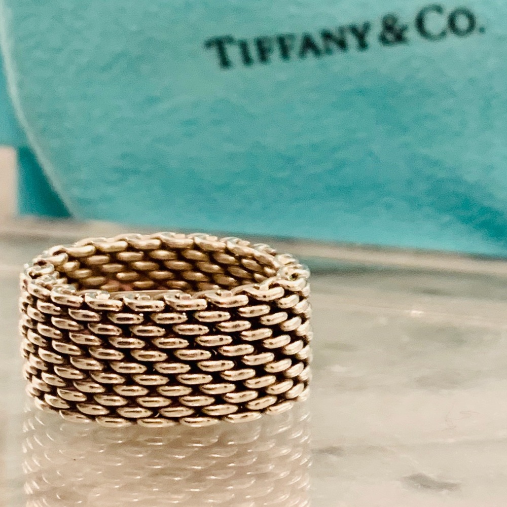 Authentic Tiffany & Co Somerset Mesh Ring.